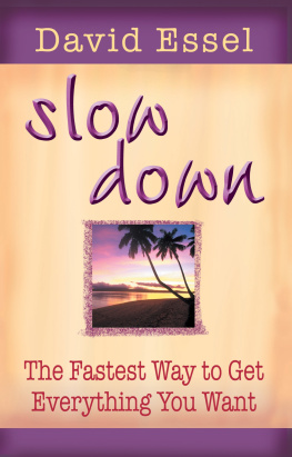 David Essel - Slow Down: The Fastest Way to Get Everything You Want