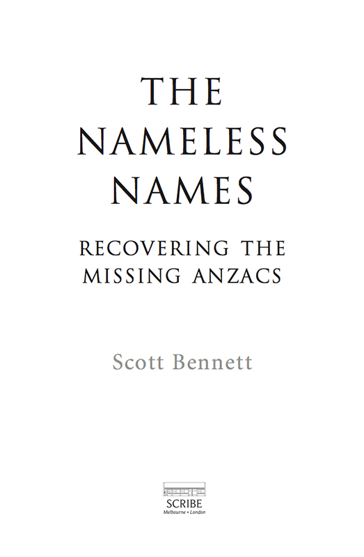 THE NAMELESS NAMES Scott Bennett was born in Bairnsdale Victoria in 1966 - photo 1