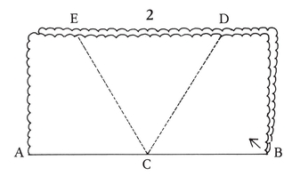 Fold into thirds along the dotted lines picking up the lower right corner as - photo 4