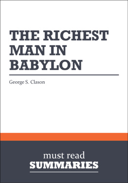 Must Read Summaries The Richest Man in Babylon - George S. Clason