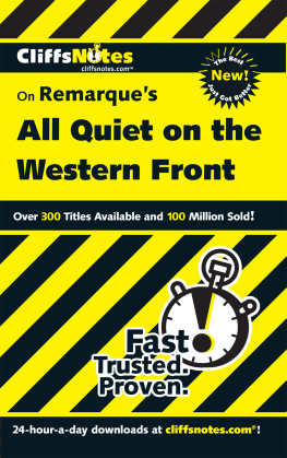 Susan Van Kirk - CliffsNotes on Remarques All Quiet on the Western Front