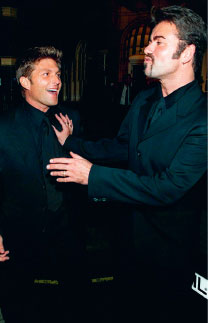 Kenny Goss with George Michael at Elle Macphersons birthday bash in 1999 - photo 4