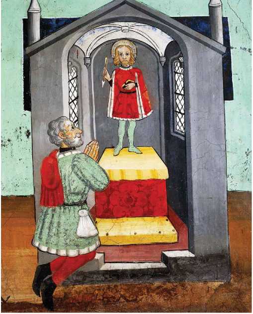 This painting from the fifteenth century shows a man praying before St - photo 5