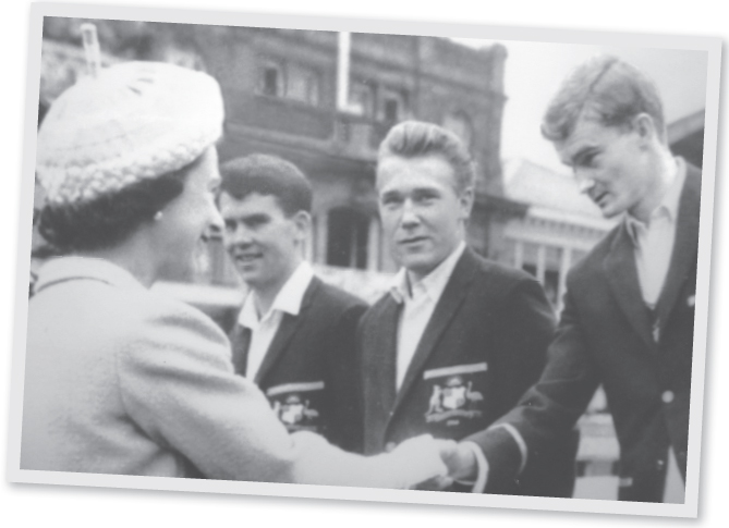 Meeting Queen Elizabeth II at Lords 1968 South Australias winning - photo 4