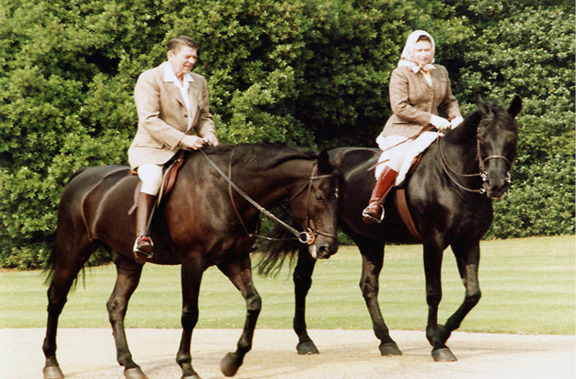 Ronald Reagan and Her Majesty the Queen riding in Windsor Park Ronald and - photo 1