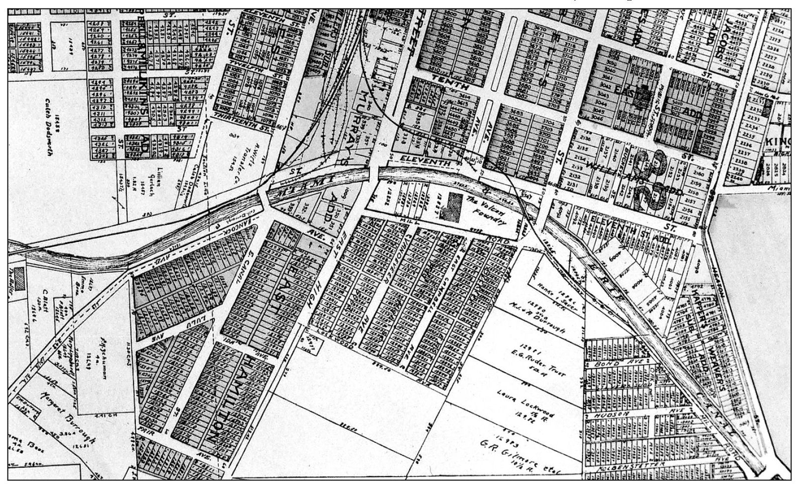 On this 1914 atlas map the old Miami and Erie Canal is still depicted It ran - photo 2