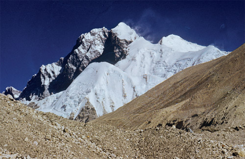 Lhotse centre and Everest behind from the upper Barun Photo Brian Wilkins - photo 4