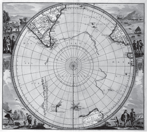 Map of the South Pole by unknown artist 17th Century Every person is born - photo 3