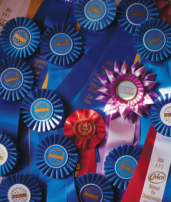 Some of the many first place ribbons won at National Pie Championships - photo 4