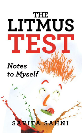 Savita Sahni - The Litmus Test: Notes to Myself