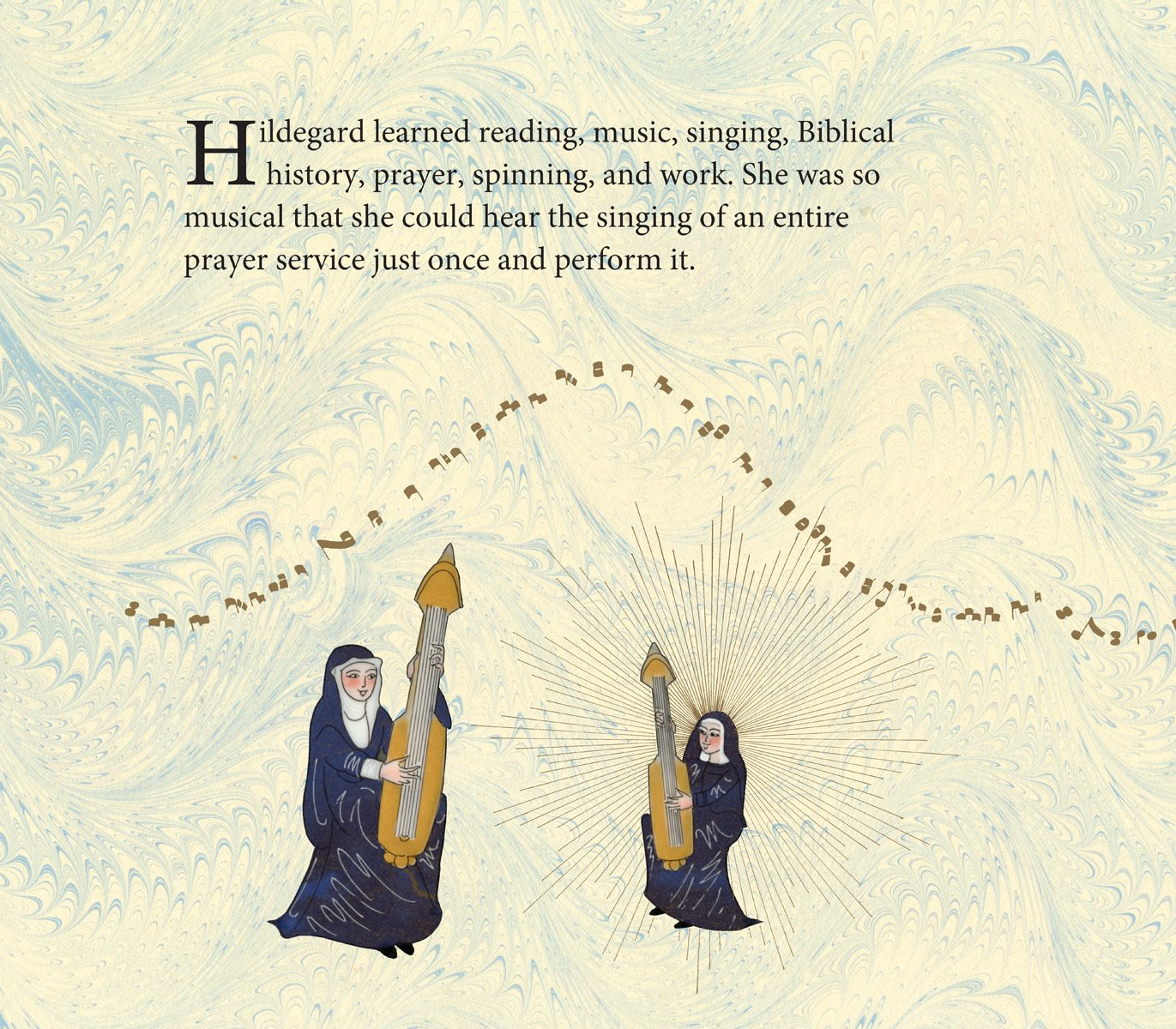 Hildegard learned reading music singing Biblical history prayer spinning - photo 14