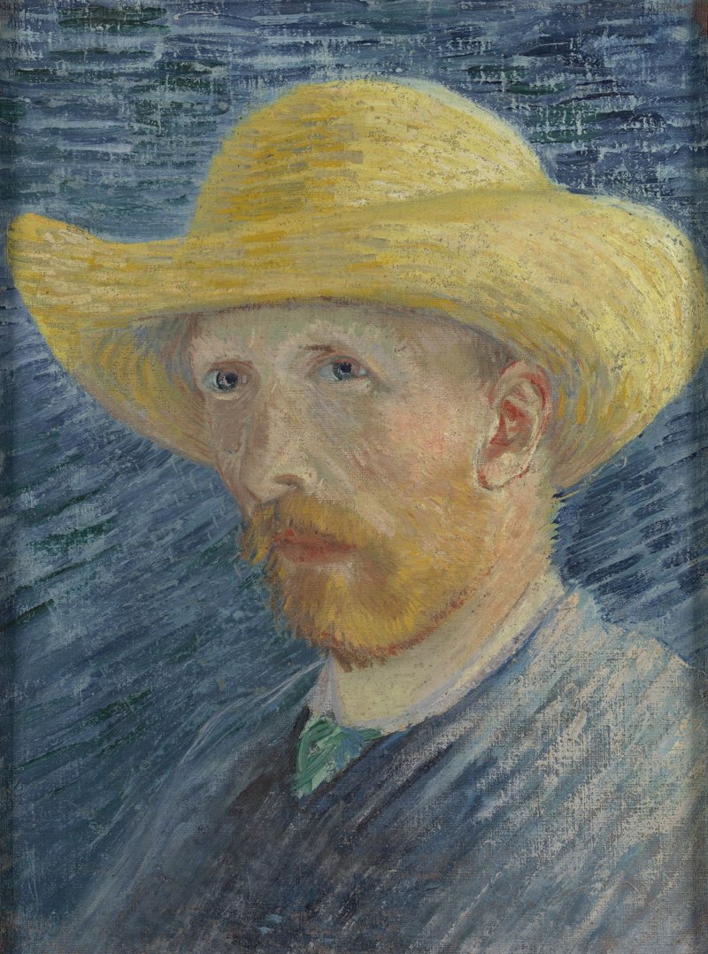 Vincent van Gogh Selfportrait with straw hat oil on canvas Paris - photo 3