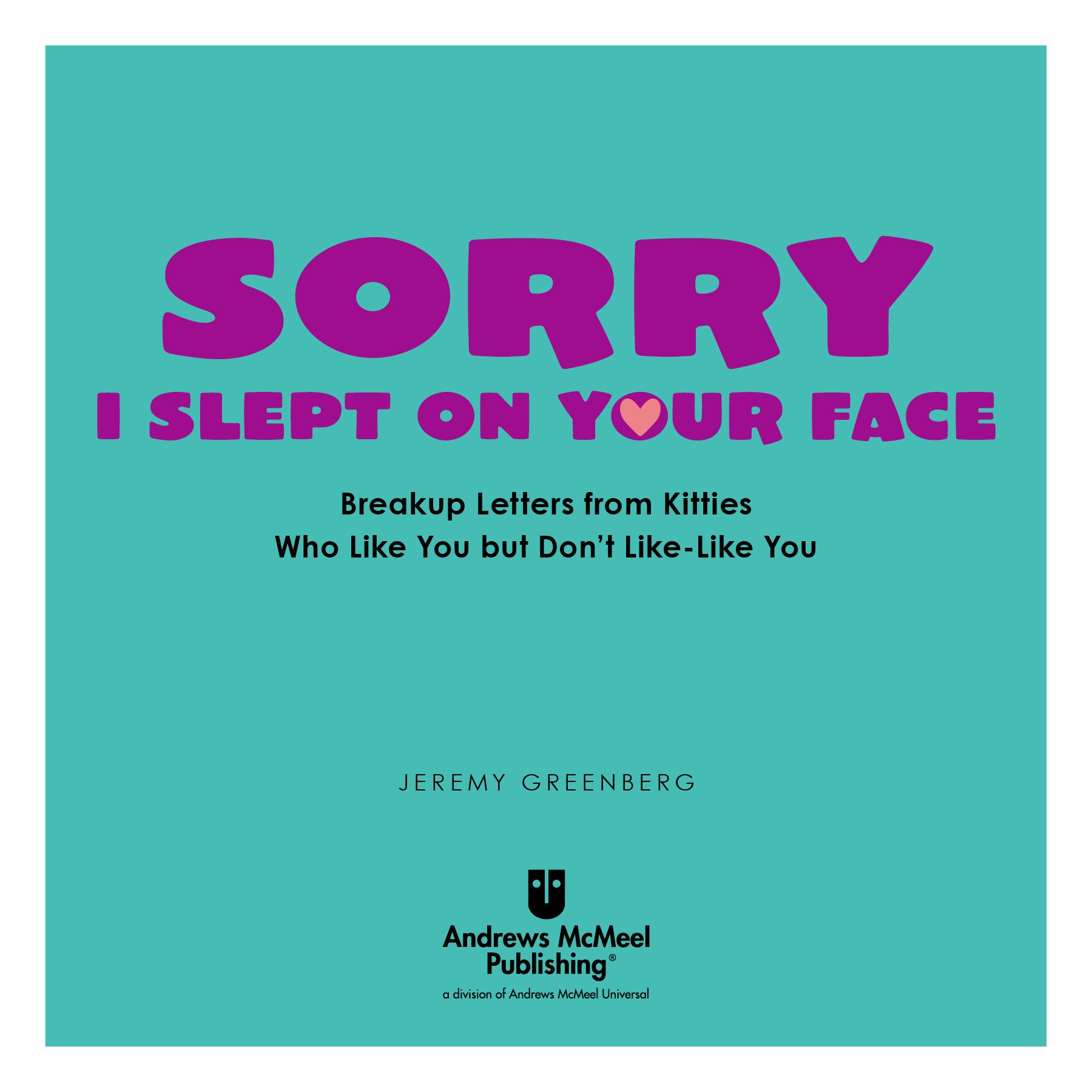 Sorry I Slept on Your Face copyright 2016 by Jeremy Greenberg All rights - photo 2