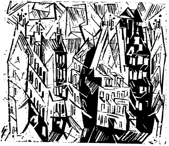 Lyonel Feininger Parisian Houses 1918 Lyonel Feininger Cathedral - photo 14