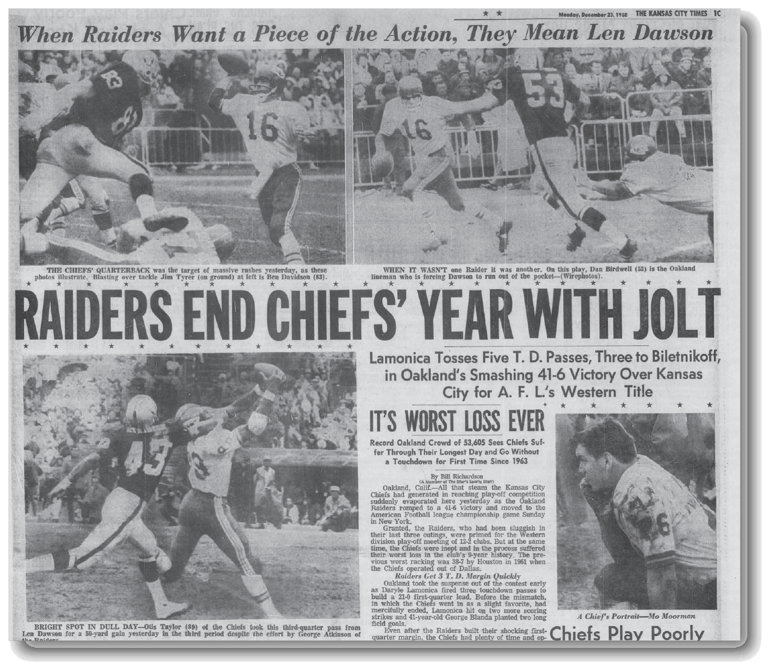 As the Kansas City Times reported the Chiefs promising 1968 season came to a - photo 7