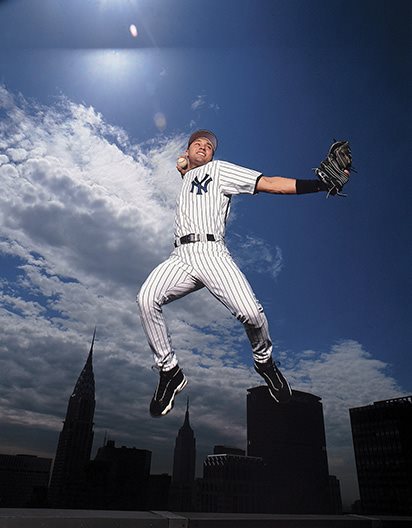 Derek Jeter floats above New York in 1999 Jeter at shortstop at Legends - photo 3