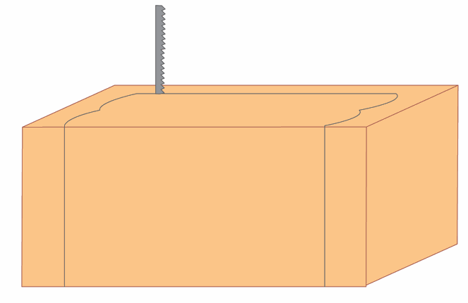 Turn the cut-out piece on its side and cut out the shape of the chair Cut - photo 7