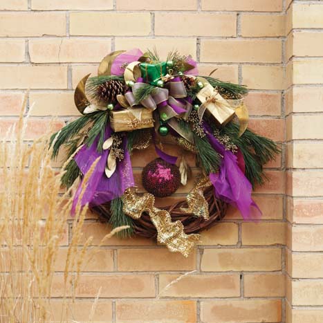 Did someone say Mardi Gras A grapevine wreath can be dressed up for any - photo 10