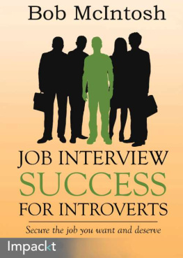 Bob McIntosh Job Interview Success for Introverts