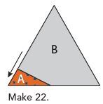 Sew the orange solid blade pieces A to the light gray print triangles B - photo 7