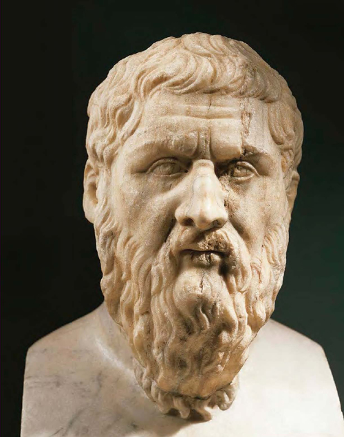 Pictured here is a marble bust of Plato the ancient Greek philosopher writer - photo 4