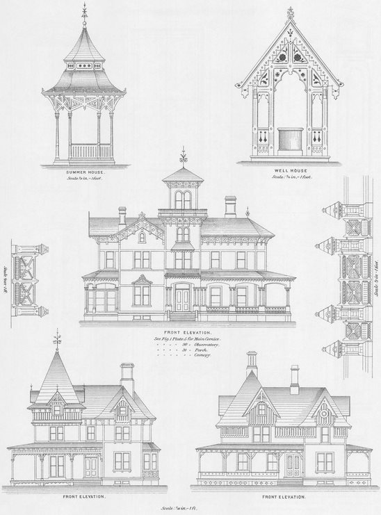 PLANS OF ITALIAN VILLA SHOWN ON PLATE 21 DESIGNS FOR PIAZZAS - photo 23