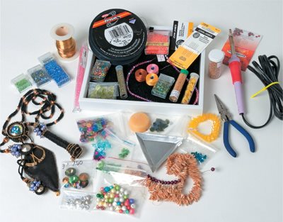 Bead supplies the basic embellishing kit As with most fiber art it is smart - photo 6