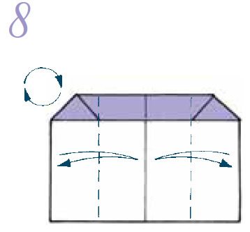 Turn the paper 180 degrees into the position shown Valley fold the sides into - photo 9