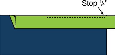 Figure B Fold binding up at a 45-degree angle to seam and then down even with - photo 3