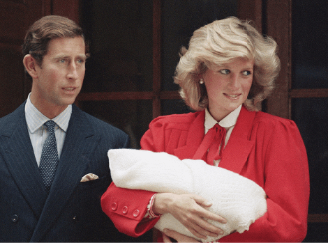 Prince Charles and Princess Diana leave St Marys Hospital with baby Harry - photo 7