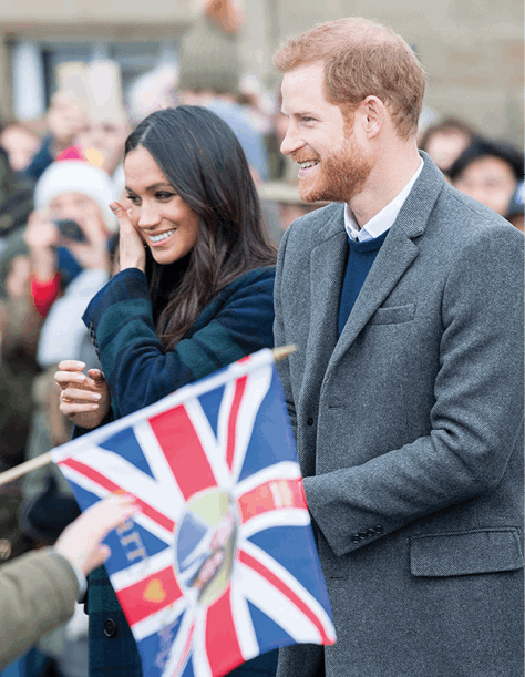 Harry and Meghan greet the assembled crowd in Edinburgh on one of their first - photo 5