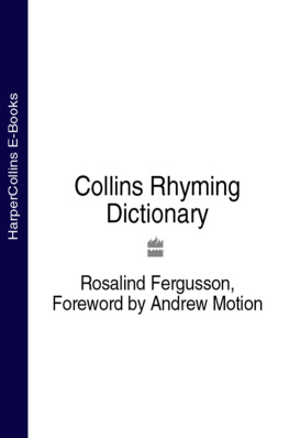 Rosalind Fergusson - Collins Rhyming Dictionary