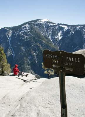 Image Credit Shutterstock Jody A hiker rests at Outlook Point Yosemite - photo 3