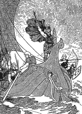 A Viking longship attacking England Victor R Lambdin from Viking Tales by - photo 4