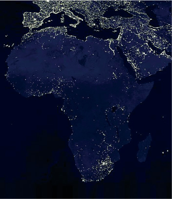 The whole African continent has less light pollution than Europe The light - photo 3