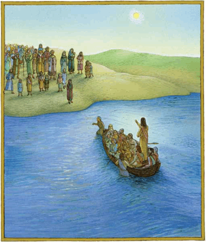 Jesus and his helpers rowed their boat back to shore They got out of the - photo 13