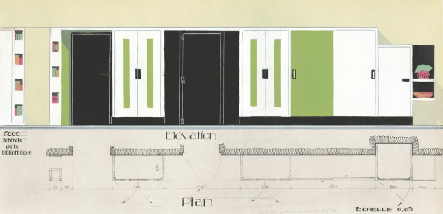 PLATE 17 Francis Jourdain interior decorator Bookcases and cabinets in - photo 18