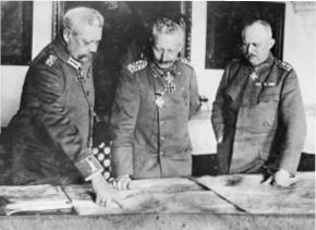 Germanys Kaiser studying maps with Marshall von Hindenberg and General - photo 11