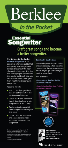 Jonathan Feist Essential Songwriter: Craft Great Songs & Become a Better Songwriter