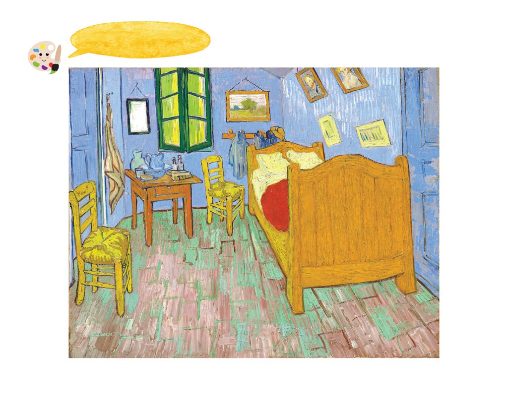 What other objects do you see in this bedroom Vincent van Gogh The Bedroom - photo 11