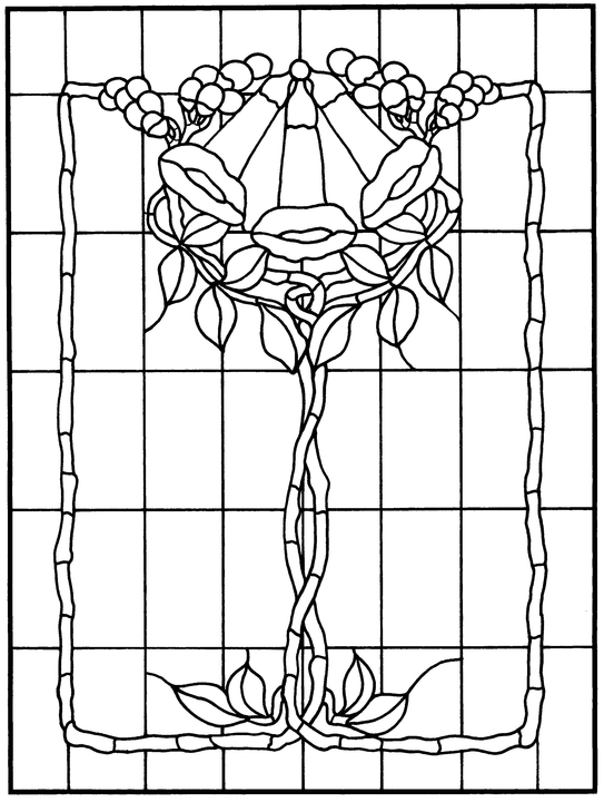 Arts and Crafts Stained Glass Pattern Book - photo 21