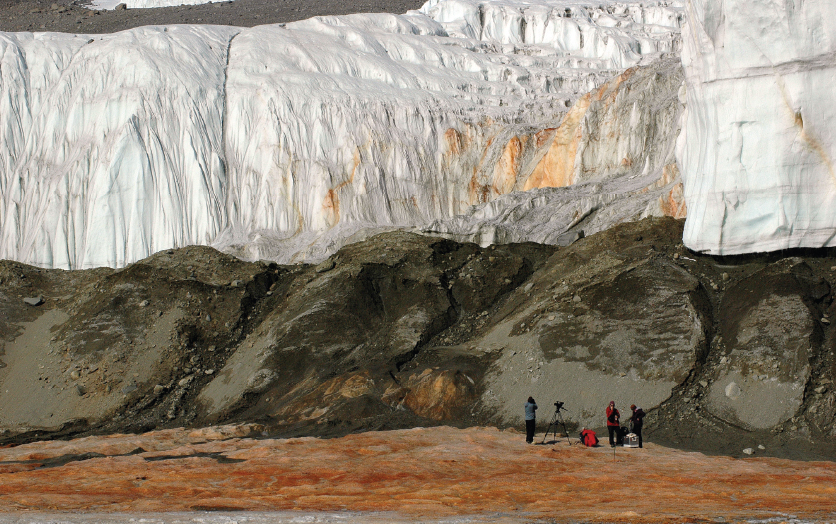 Image Credit Photograph by Peter Rejcek Blood Falls seeps from the end of the - photo 3