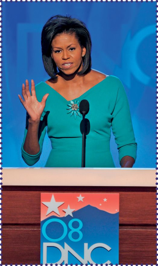 Obama spoke about her upbringing and experiences during her speech - photo 30