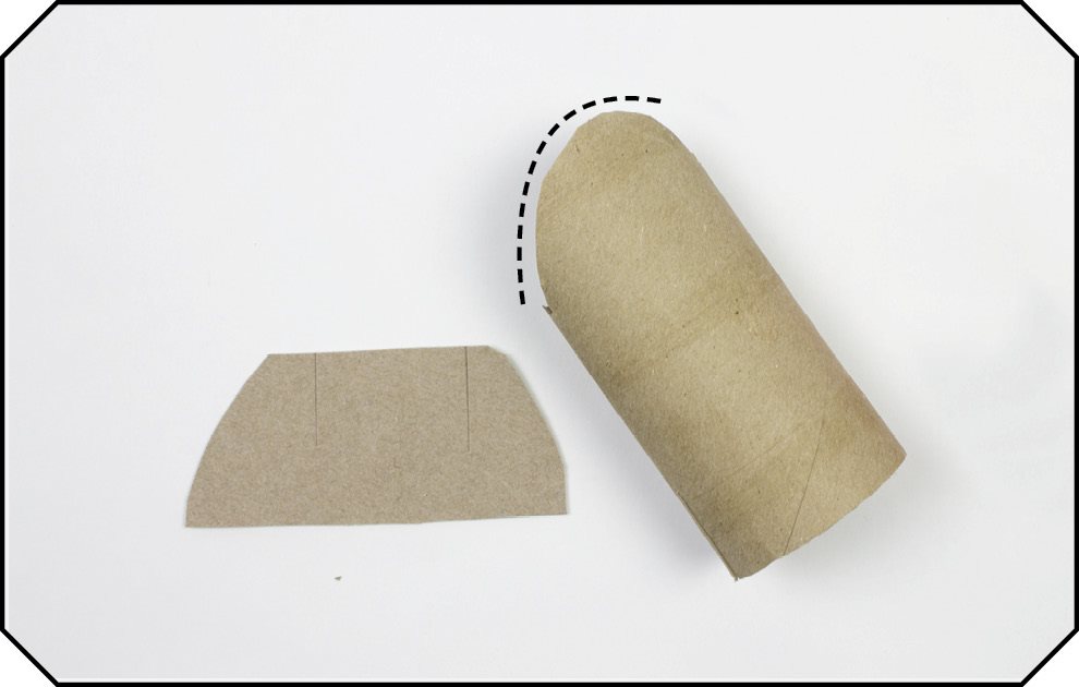 For External Fuel Tank Trim one end of your cardboard roll so its curved - photo 11