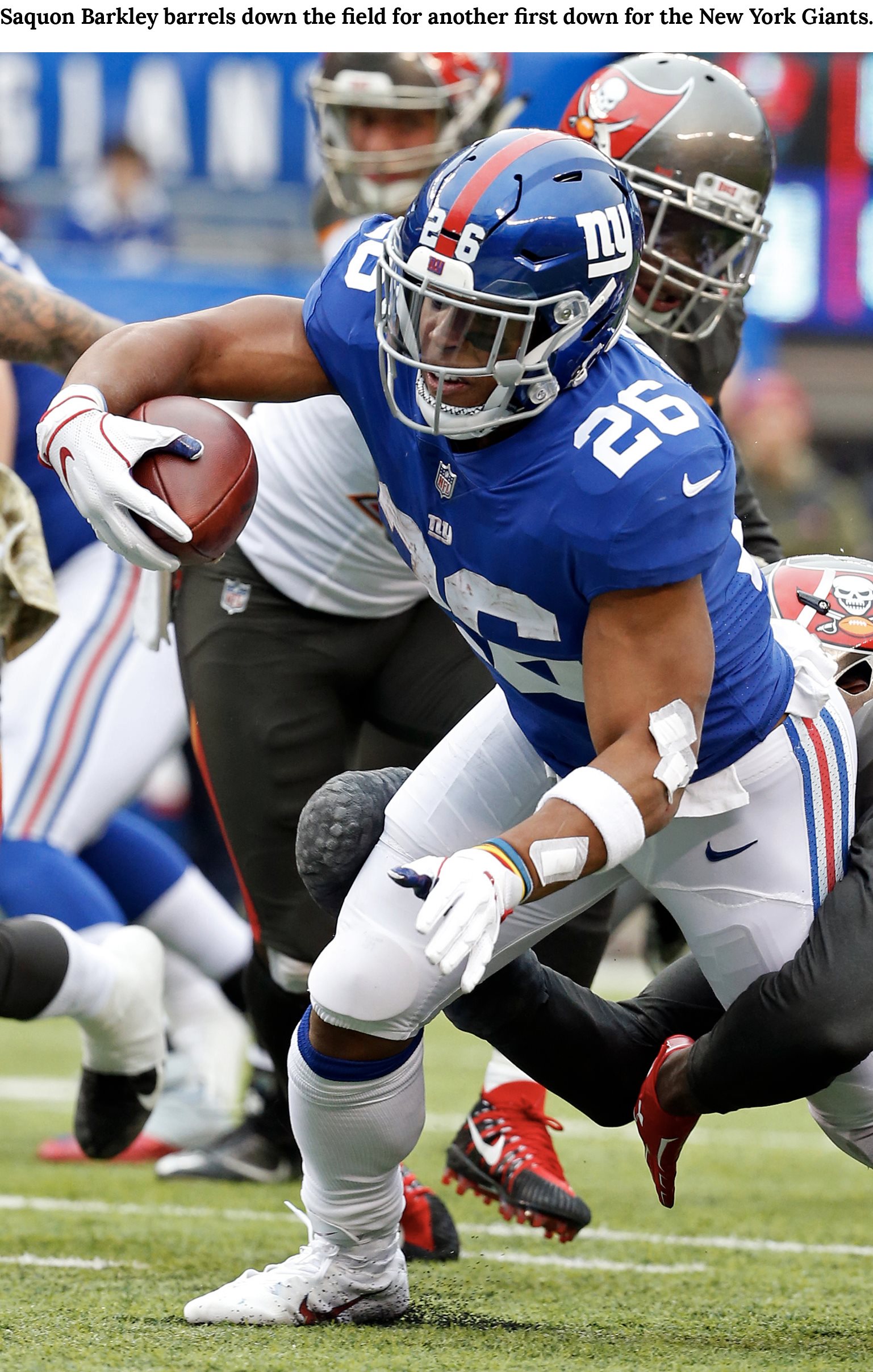 Chapter 1 Saquon Barkley S aquon Barkley took a look at the board that listed - photo 3