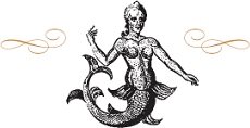 C rimson-tailed mermaid in a celadon seathis is how I see her Blood-red scales - photo 7