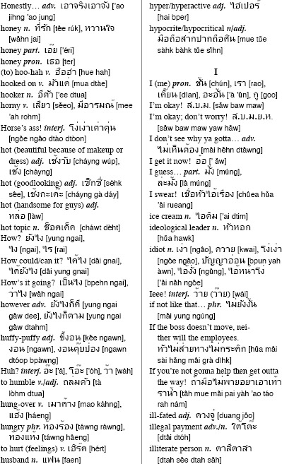 Outrageous Thai Slang Curses and Epithets Thai Phrasebook - photo 15