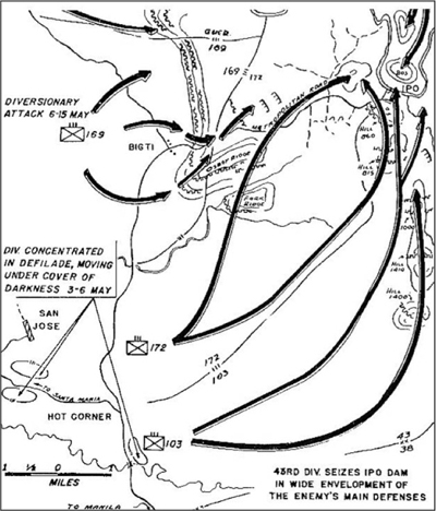 Map of Ipo Dam Offensive US Army Department of Defense Photograph of - photo 2