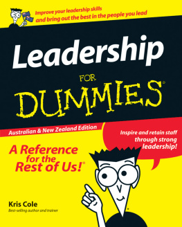Kris Cole Leadership For Dummies
