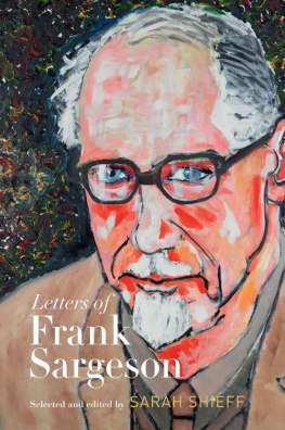 Sarah Shieff Letters of Frank Sargeson